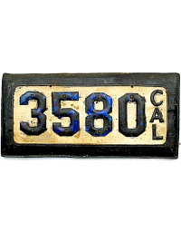 leather license plate california