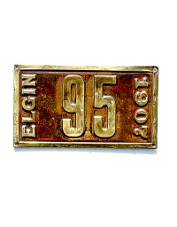 old Illinois brass license plate 5