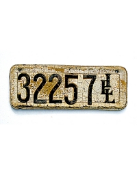 old Illinois leather license plate 7
