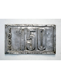old Illinois brass license plate 7