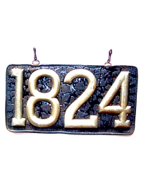 old Illinois leather license plate 8