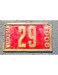 old Illinois brass license plate 2