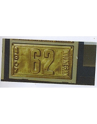 old Illinois brass license plate 4