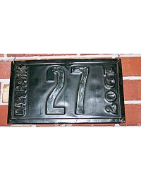 old Illinois brass license plate 1