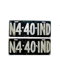 old Indiana leather license plate 3