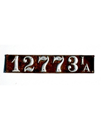 old Iowa leather license plate 6