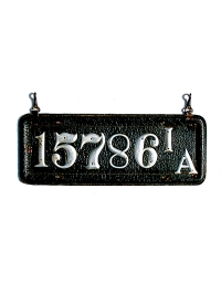 old Iowa leather license plate 7