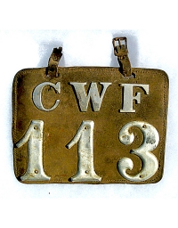old Kansas leather license plate 6
