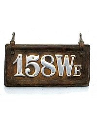 old Kansas leather license plate 8