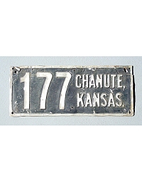 old Kansas metal license plates 4