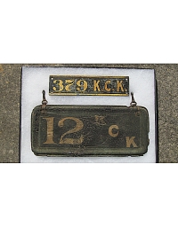 old Kansas leather license plate 3