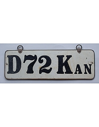 old Kansas porcelain license plates