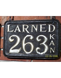 old Kansas leather license plate 1