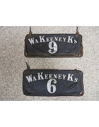 old Kansas leather license plate 4