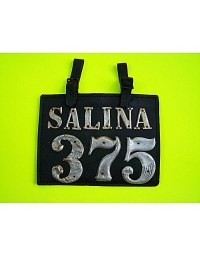 old Kansas leather license plate 9