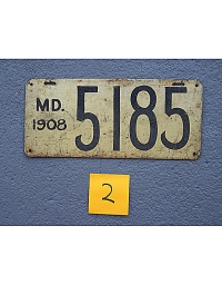old Maryland leather license plate 7