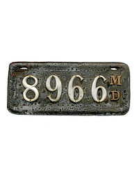 old Maryland leather license plate 5