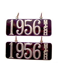old Michigan leather license plate 4