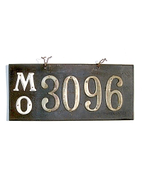 old Missouri leather license plate 2