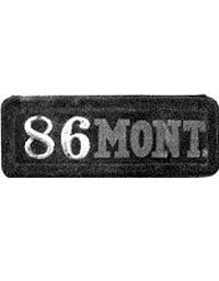 old Montana leather license plate