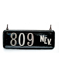 old Nevada leather license plate 2