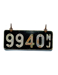 old New Jersey leather license plate 8