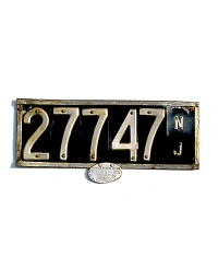old New Jersey leather license plate 15