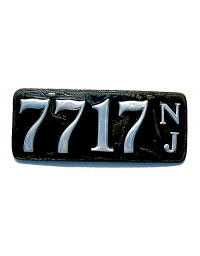 old New Jersey leather license plate 6