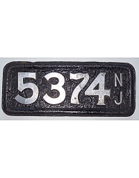 old New Jersey leather license plate 5