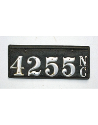old North Carolina leather license plate 2