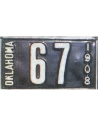 old Oklahoma metal license plates 4