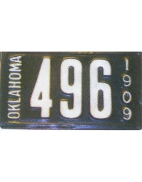 old Oklahoma metal license plates 5