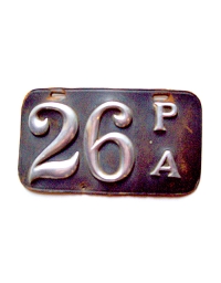 old Pennsylvania leather license plate 1
