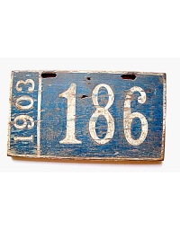 old Pennsylvania wooden license plate