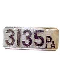 old Pennsylvania metal license plates 6