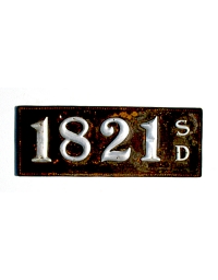 old South Dakota leather license plate 2
