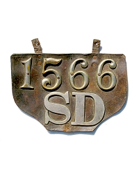 old South Dakota leather license plate 1