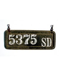 old South Dakota leather license plate 4