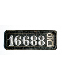 old South Dakota leather license plate 9