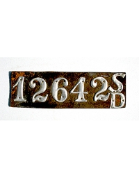 old South Dakota leather license plate 7