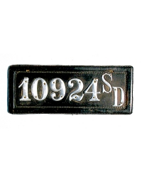 old South Dakota leather license plate 6