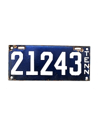 old Tennessee metal license plates 3