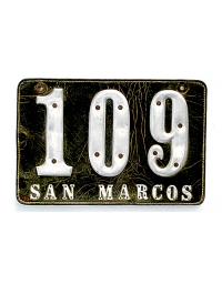 old Texas leather license plate 7