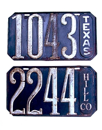 old Texas metal license plates 3