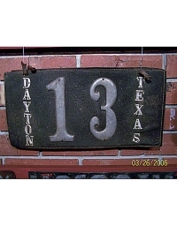 old Texas leather license plate 2