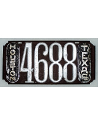 old Texas leather license plate 5