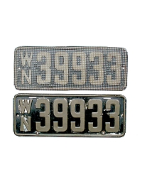 old Washington metal license plates