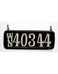 old Washington leather license plate 3